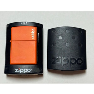 2004 Zippo Orange Logo Lighter 231ZL 231 Zippo Logo